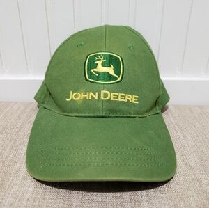 JOHN DEERE 100% Cotton Nothing Runs Like A Deere Adjustable Hat (OSFA) Green